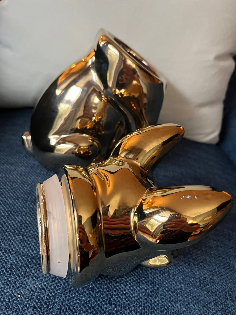 Dog Treat Jar Gold Frenchie Bulldog